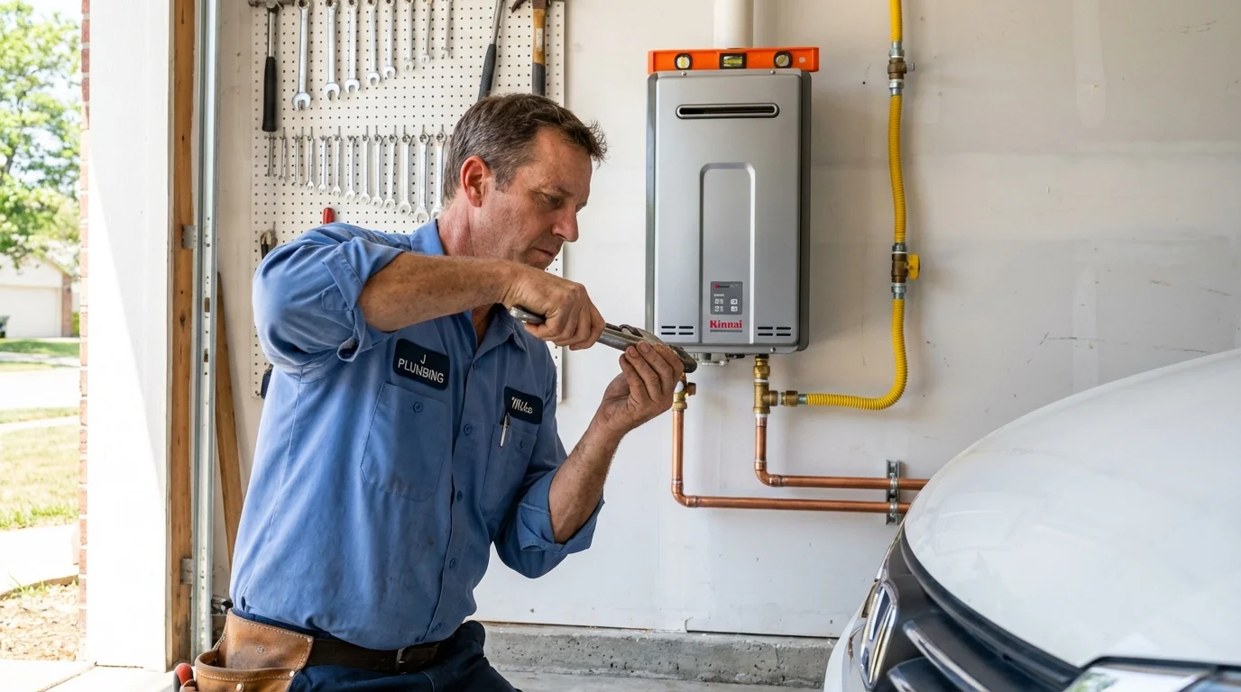 Tankless water heater installation by a Johns Plumbing LLC plumber in Homosassa